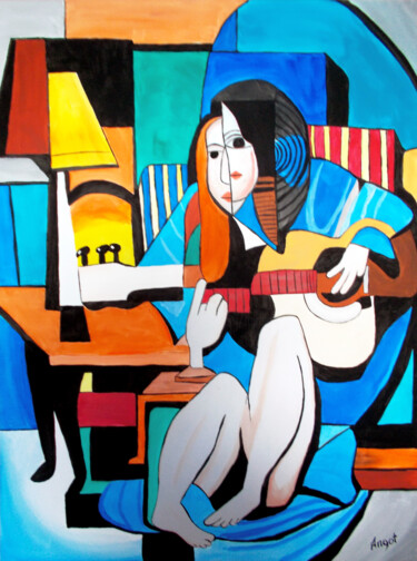 Pintura titulada "Camila" por Thierry Angot, Obra de arte original, Acrílico