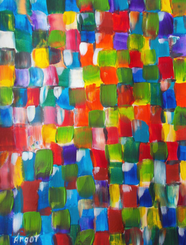 Painting titled "Composition Abstrai…" by Thierry Angot, Original Artwork, Acrylic