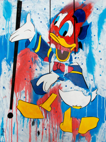 Malerei mit dem Titel "Eclats "Donald" #ar…" von Thierry Angot, Original-Kunstwerk, Acryl