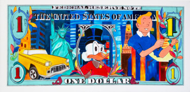 Pintura titulada "One dollar" por Thierry Angot, Obra de arte original, Acrílico