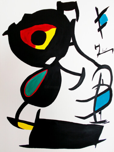 Painting titled "My Miró" by Thierry Angot, Original Artwork, Acrylic