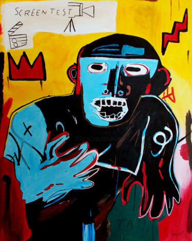 Peinture intitulée "L'homme bleu" par Thierry Angot, Œuvre d'art originale, Acrylique