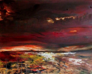 Peinture intitulée "Horizon incandescent" par Thierry Astier-Dupuy (Adtheo), Œuvre d'art originale