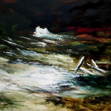 Peinture intitulée "vague à l'âme 2" par Thierry Astier-Dupuy (Adtheo), Œuvre d'art originale