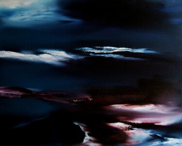 Painting titled "Nuit profonde" by Thierry Astier-Dupuy (Adtheo), Original Artwork, Oil