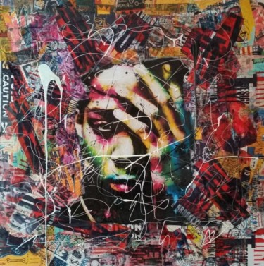 Collages intitulée "Basquiat" par Thierry Auger, Œuvre d'art originale, Autre