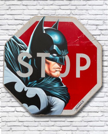绘画 标题为“Batman stop” 由Thierry Beaudenon, 原创艺术品, 丙烯