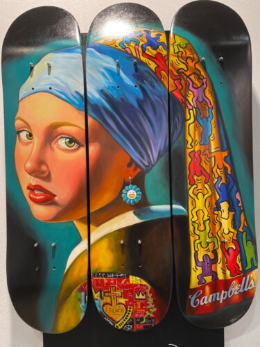 Painting titled "La jeune fille" by Thierry Beaudenon, Original Artwork, Acrylic