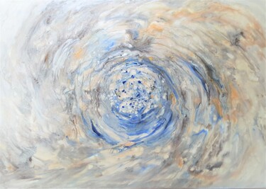 Peinture intitulée "Nuée bleutée" par Thierry Blanc (T3L), Œuvre d'art originale, Émail