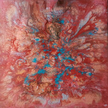 Malerei mit dem Titel "Explosion" von Thierry Blanc (T3L), Original-Kunstwerk, Emaille