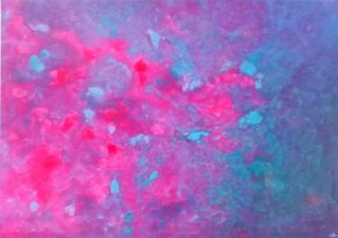 Painting titled "pink skies" by Thierry Blanc (T3L), Original Artwork, Acrylic