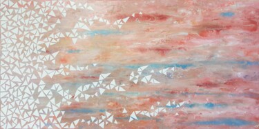 Painting titled "white butterflies i…" by Thierry Blanc (T3L), Original Artwork, Enamel