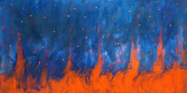 "About hell" başlıklı Tablo Thierry Blanc (T3L) tarafından, Orijinal sanat, Vitray boyama
