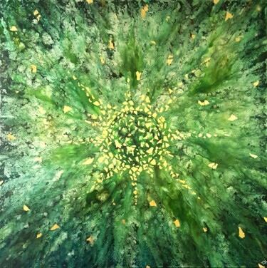 Malerei mit dem Titel "Sun of Oz" von Thierry Blanc (T3L), Original-Kunstwerk, Glasmalerei