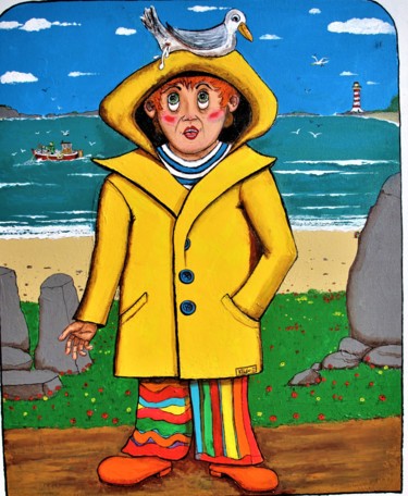 Painting titled "En Bretagne il n'y…" by Thibo, Original Artwork, Acrylic
