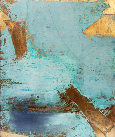 Pittura intitolato "blue and grey dance" da Thierry Brusquet, Opera d'arte originale, Acrilico Montato su Telaio per barella…