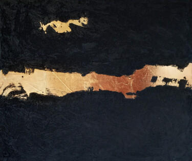 Pintura titulada "Or noir" por Thierry Brusquet, Obra de arte original, Acrílico Montado en Bastidor de camilla de madera