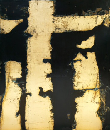 Картина под названием "Crucifixion bis" - Thierry Brusquet, Подлинное произведение искусства, Акрил Установлен на Деревянная…