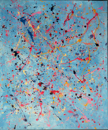Pintura titulada "color sky dance" por Thierry Brusquet, Obra de arte original, Acrílico Montado en Bastidor de camilla de m…
