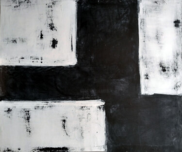 Malarstwo zatytułowany „abstraction géométr…” autorstwa Thierry Brusquet, Oryginalna praca, Akryl Zamontowany na Drewniana r…