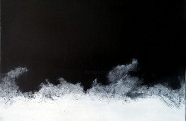 Malarstwo zatytułowany „Les vagues  peintur…” autorstwa Thierry Brusquet, Oryginalna praca, Akryl Zamontowany na Drewniana r…
