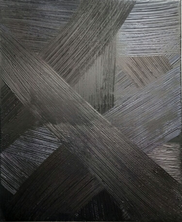 Peinture intitulée "noire monochromie" par Thierry Brusquet, Œuvre d'art originale, Acrylique Monté sur Châssis en bois