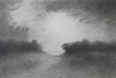 Drawing titled "paysage crayon" by Thierry Carol Ratel, Original Artwork, Graphite