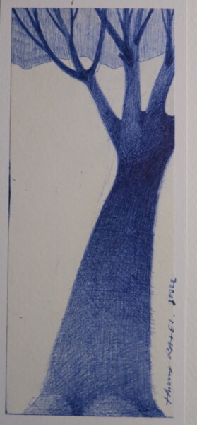 Dessin intitulée "L'érable" par Thierry Carol Ratel, Œuvre d'art originale, Stylo à bille
