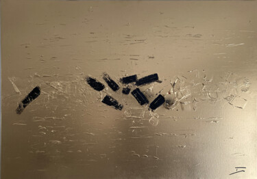 绘画 标题为“Noir & Or #09” 由Thierry Courteau, 原创艺术品, 丙烯 安装在木质担架架上