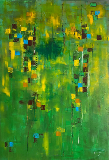 Painting titled "Abstrait#02" by Thierry Courteau, Original Artwork, Acrylic Mounted on Wood Stretcher frame