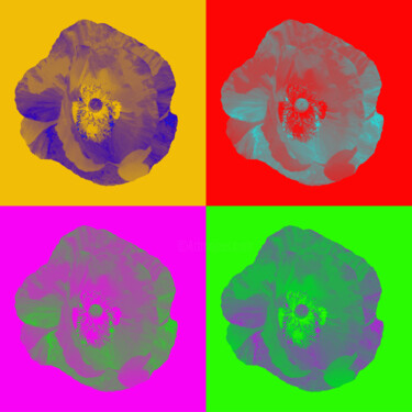 Arte digital titulada "POPPY POP ART#01" por Thierry Courteau, Obra de arte original, Fotografía digital