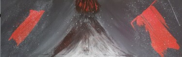 Painting titled "Eruption" by Thierry Deluc, Original Artwork, Acrylic