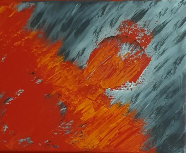 Painting titled "La Torche" by Thierry Deluc, Original Artwork, Acrylic