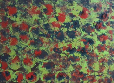 Painting titled "Coquelicots" by Thierry Deluc, Original Artwork, Acrylic