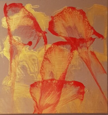 Peinture intitulée "A fleurs de pot 3" par Thierry Deluc, Œuvre d'art originale, Acrylique