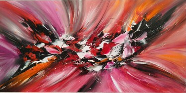 Painting titled ""Fury" - abstrait c…" by Thierry Dodrieux, Original Artwork, Acrylic Mounted on Wood Stretcher frame