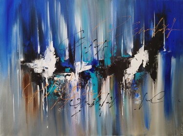 Painting titled ""ABYSSES" - Acryliq…" by Thierry Dodrieux, Original Artwork, Acrylic Mounted on Wood Stretcher frame