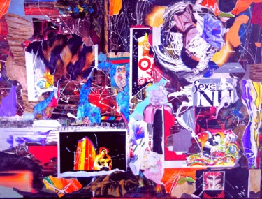 Collages intitulée "Sexe nu ." par Thierry Dourthe, Œuvre d'art originale, Acrylique