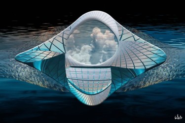 Arts numériques intitulée "A la manière de Mar…" par Wub, Œuvre d'art originale, Photo montage Monté sur Aluminium