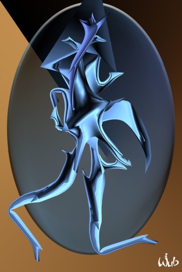 Digitale Kunst mit dem Titel "Dancer One" von Wub, Original-Kunstwerk, Digitale Malerei