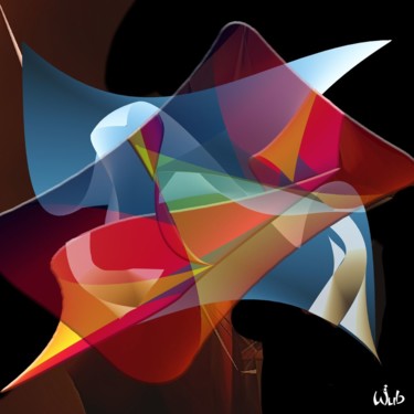 Digital Arts titled "Transparence festive" by Wub, Original Artwork, Digital Painting