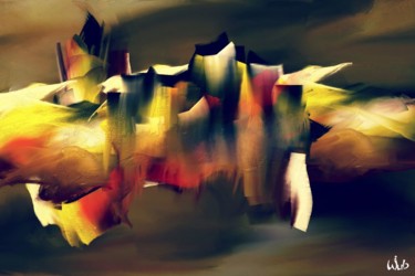 Arts numériques intitulée "Enflammé d’acrylique" par Wub, Œuvre d'art originale, Peinture numérique