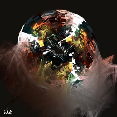 Digitale Kunst mit dem Titel "Cristal avant implo…" von Wub, Original-Kunstwerk, Digitale Malerei