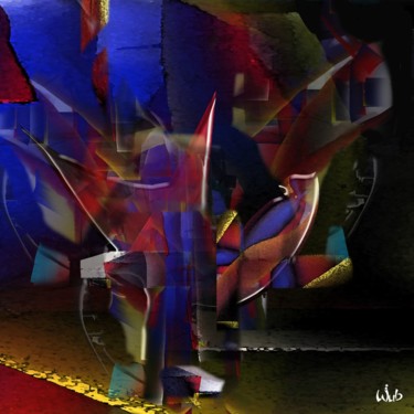 Digital Arts titled "Abstract Explosion" by Wub, Original Artwork, Digital Painting