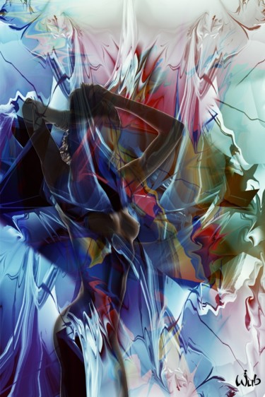 Digital Arts titled "Féminité abstraite" by Wub, Original Artwork, Digital Painting