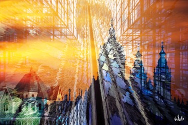 Digital Arts titled "Big Bang Ville" by Wub, Original Artwork, Photo Montage