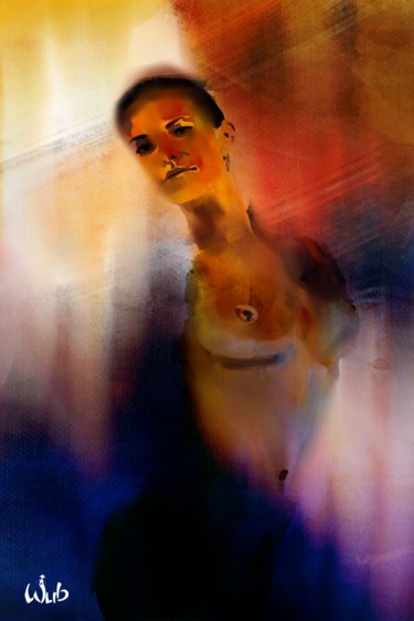 "Apparition féminine" başlıklı Dijital Sanat Wub tarafından, Orijinal sanat, Dijital Resim Alüminyum üzerine monte edilmiş
