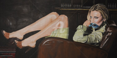 Pintura titulada "L' attente" por Thierry Durand, Obra de arte original, Acrílico Montado en Bastidor de camilla de madera