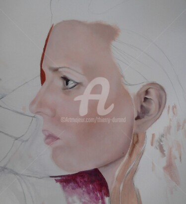 Peinture intitulée "Etude visage : Andr…" par Thierry Durand, Œuvre d'art originale, Acrylique