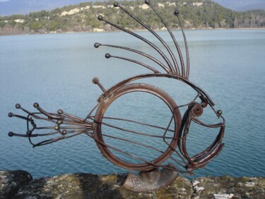 Sculpture intitulée "Poisson boules" par Thierry Gall, Œuvre d'art originale